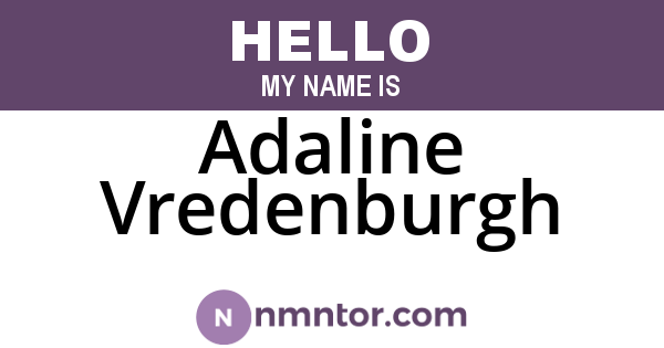 Adaline Vredenburgh