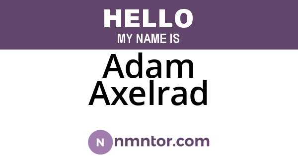 Adam Axelrad