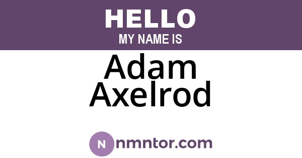 Adam Axelrod