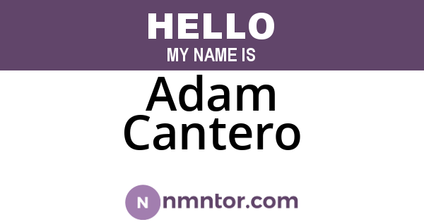 Adam Cantero
