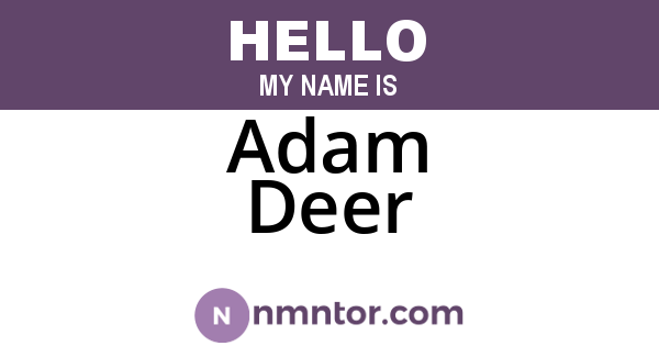 Adam Deer