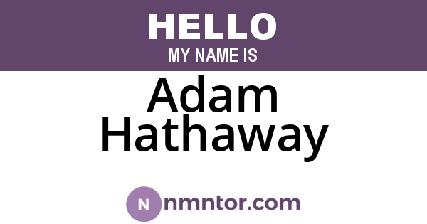Adam Hathaway