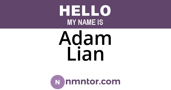 Adam Lian