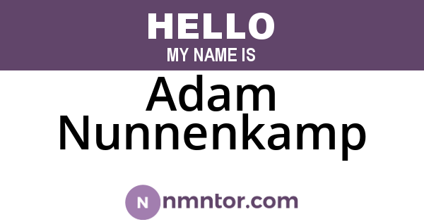 Adam Nunnenkamp