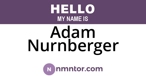 Adam Nurnberger