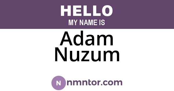 Adam Nuzum