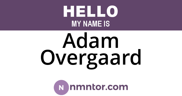 Adam Overgaard