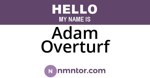Adam Overturf