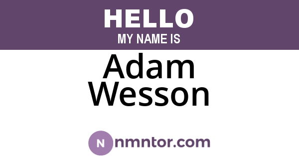 Adam Wesson