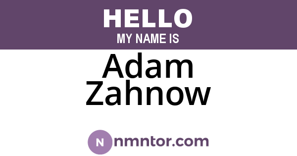 Adam Zahnow