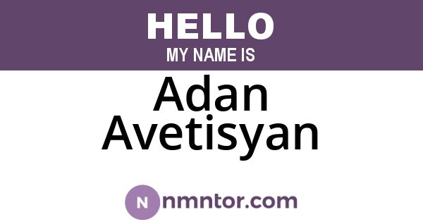 Adan Avetisyan