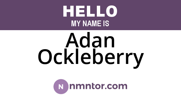 Adan Ockleberry