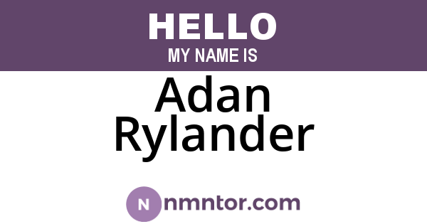 Adan Rylander