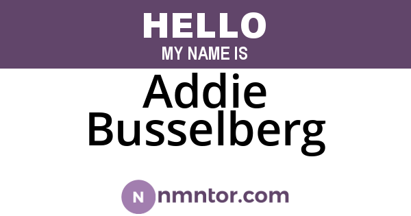 Addie Busselberg