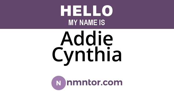 Addie Cynthia