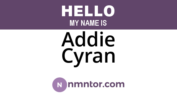 Addie Cyran