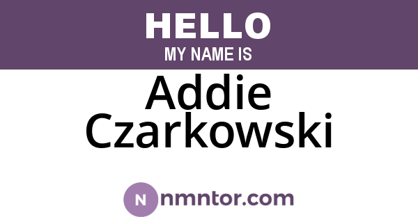 Addie Czarkowski