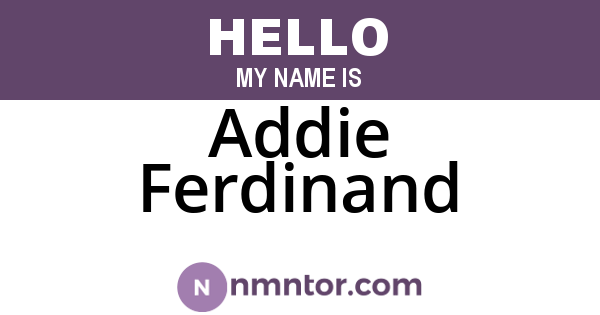 Addie Ferdinand