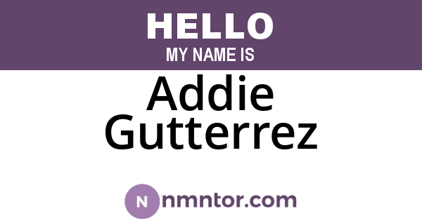Addie Gutterrez