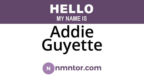 Addie Guyette