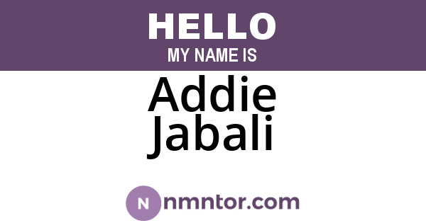 Addie Jabali