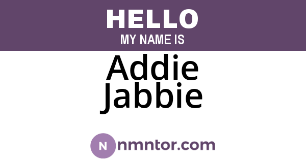 Addie Jabbie