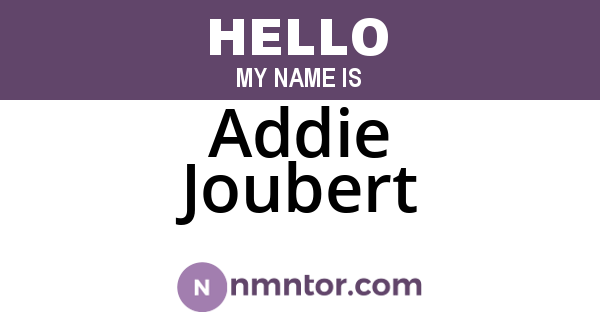 Addie Joubert