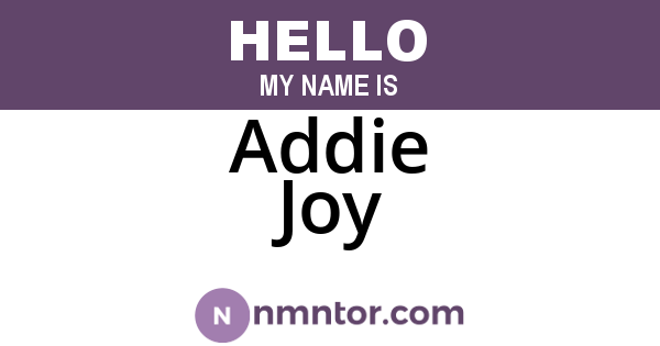 Addie Joy