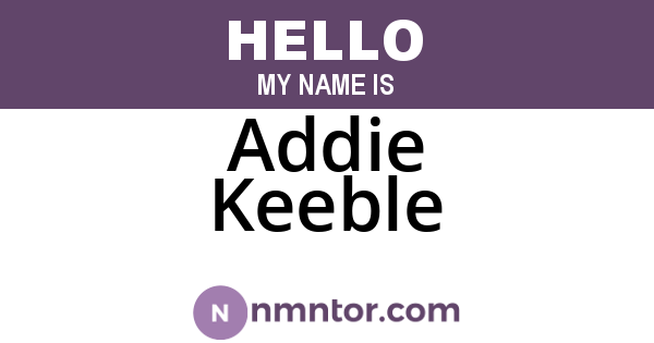 Addie Keeble