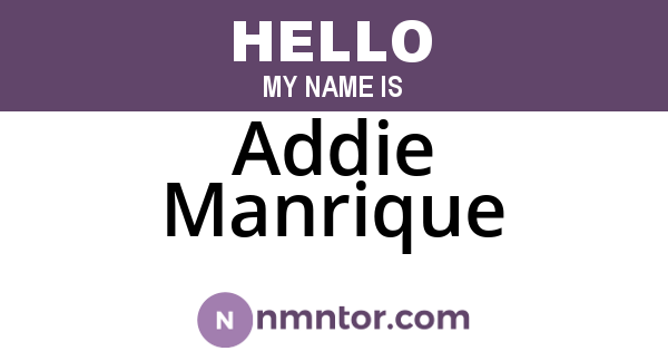 Addie Manrique