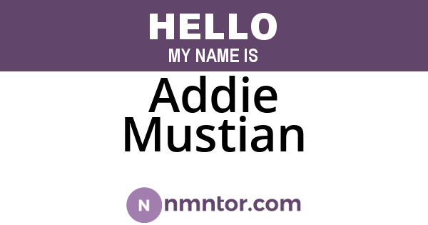 Addie Mustian