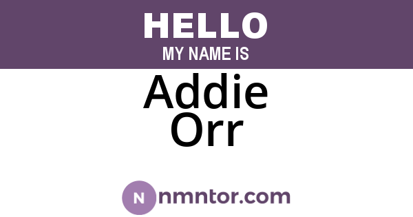 Addie Orr