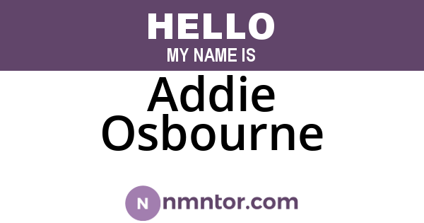 Addie Osbourne