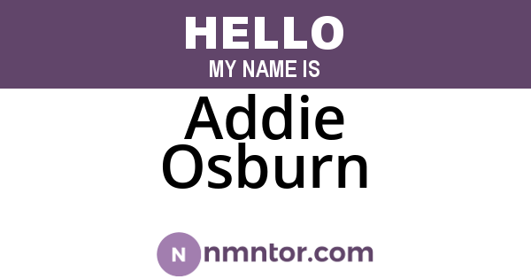 Addie Osburn
