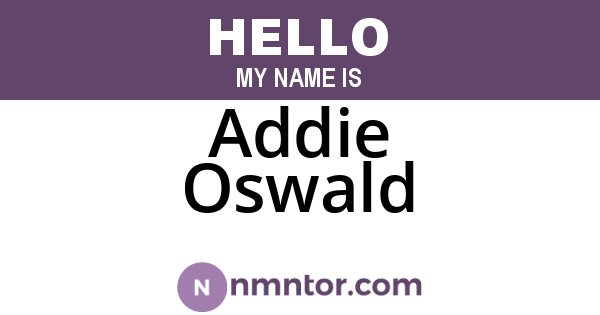 Addie Oswald