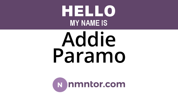 Addie Paramo