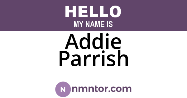 Addie Parrish