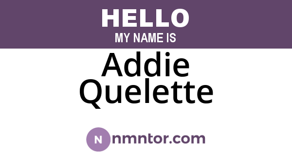 Addie Quelette