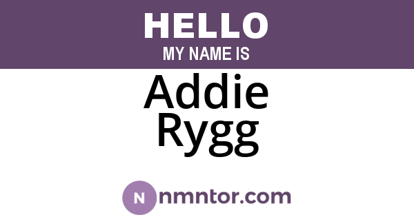 Addie Rygg