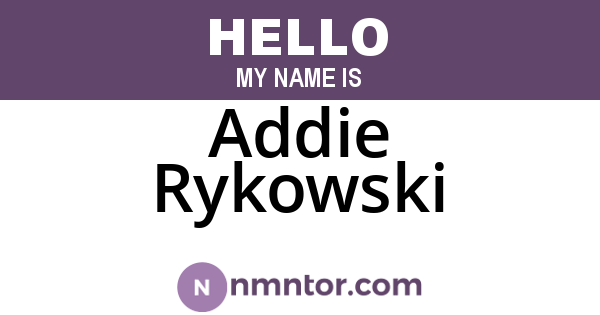 Addie Rykowski
