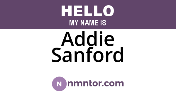 Addie Sanford