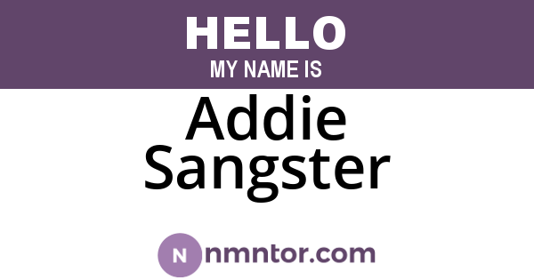Addie Sangster