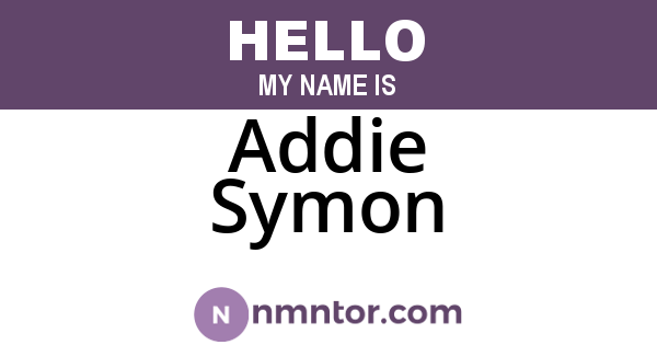 Addie Symon