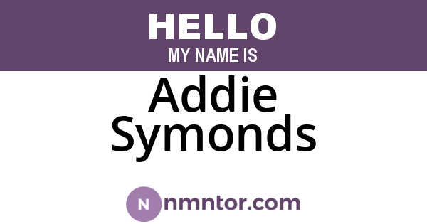 Addie Symonds