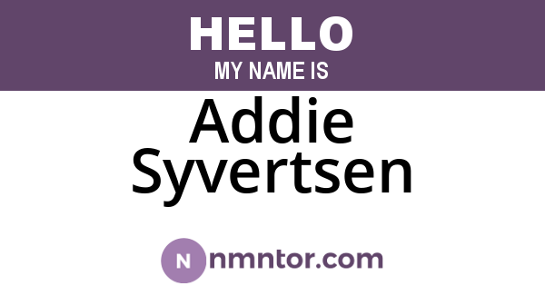 Addie Syvertsen