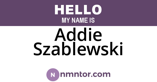 Addie Szablewski