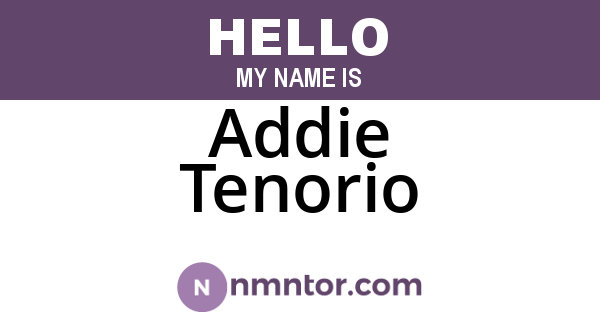 Addie Tenorio