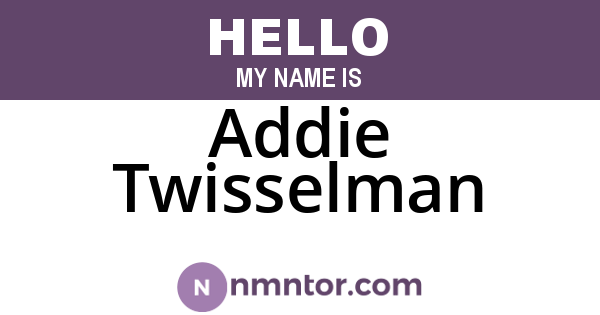 Addie Twisselman