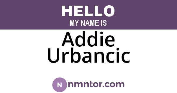 Addie Urbancic