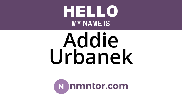 Addie Urbanek